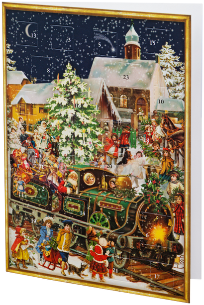 Christmas Card Advent Calendar - Vintage Style Advent Calendar (750x750), Png Download