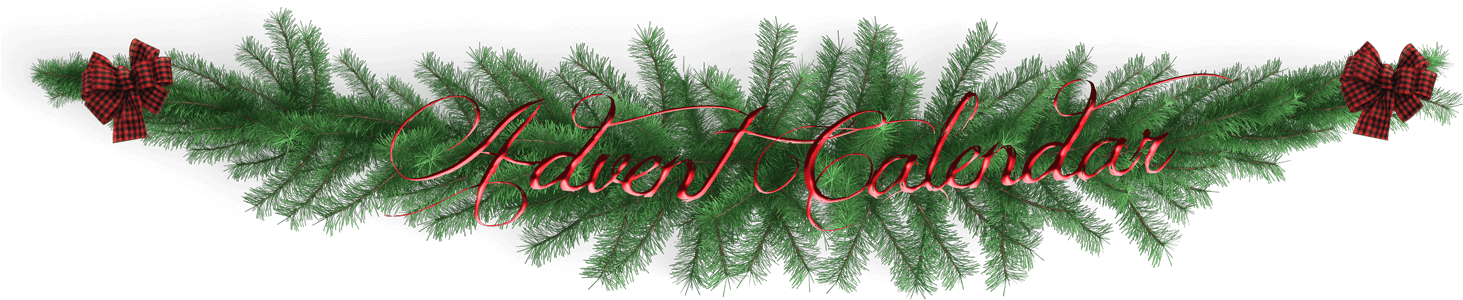 Advent Calendar Garland - Wreath (1500x309), Png Download