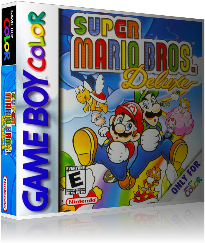 Gameboy Colour Supermario Bros Deluxe 2 Retro Game - Super Mario Bros Deluxe Game Boy Color (800x900), Png Download