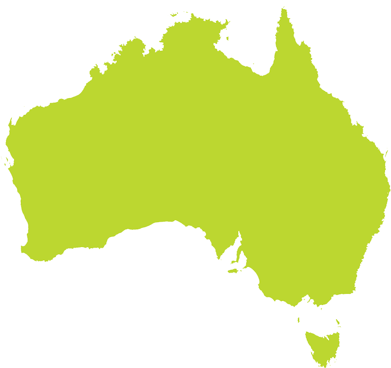 Australia Map In Green - Avocados Grown In Australia (1100x806), Png Download