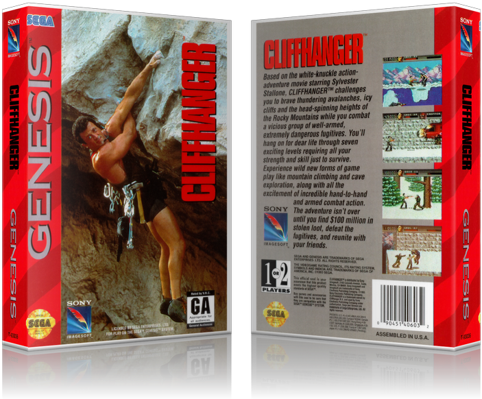 Sega Genesis Cliffhanger Sega Megadrive Replacement - Sega (800x650), Png Download