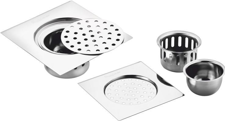 Flat Lock Jali With Cockroach Trap - Sink (748x418), Png Download