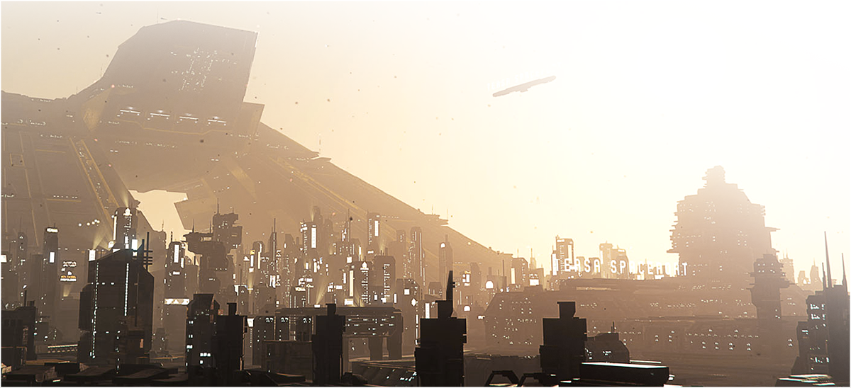 Star Citizen - Cityscape (1200x548), Png Download