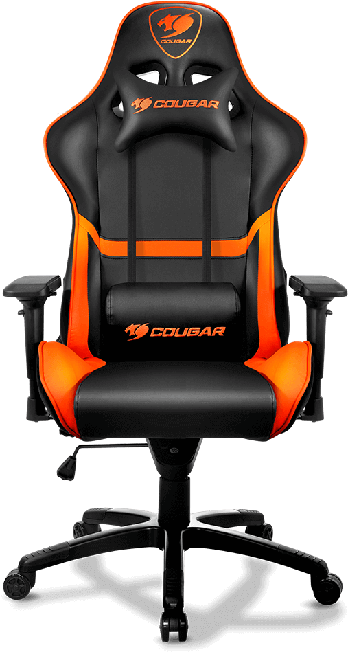 Gaming Chair K-type King Size - Cougar Armor Black Orange (1200x960), Png Download