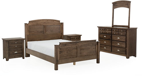 Image For Brown Birch Wood Bedroom Set - Chambre A Coucher Brault Et Martineau (519x804), Png Download
