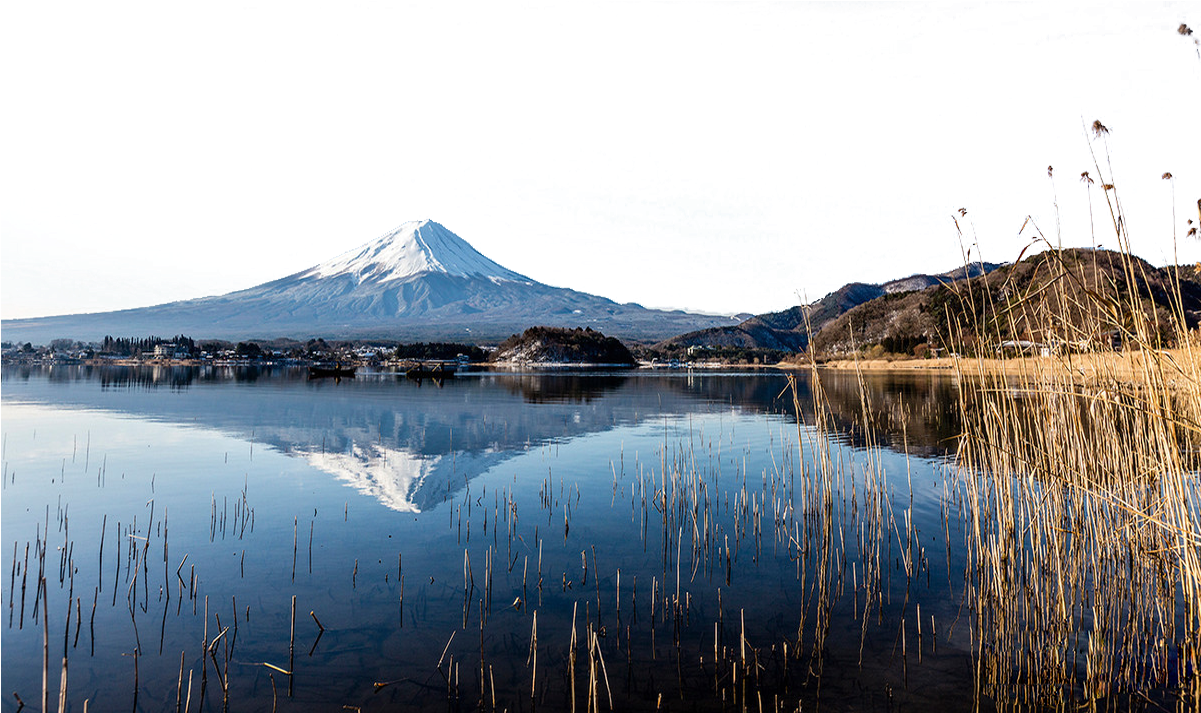Mount Fuji Landscape Nature Natural Beauty Of - Reflection (1200x800), Png Download