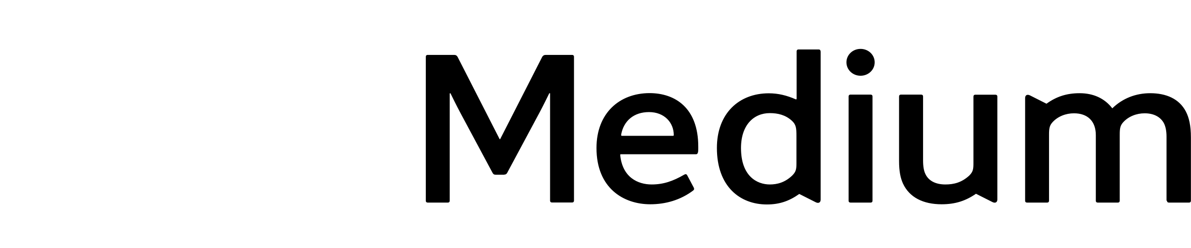 Medium Logo Black And White - Medium (2400x501), Png Download