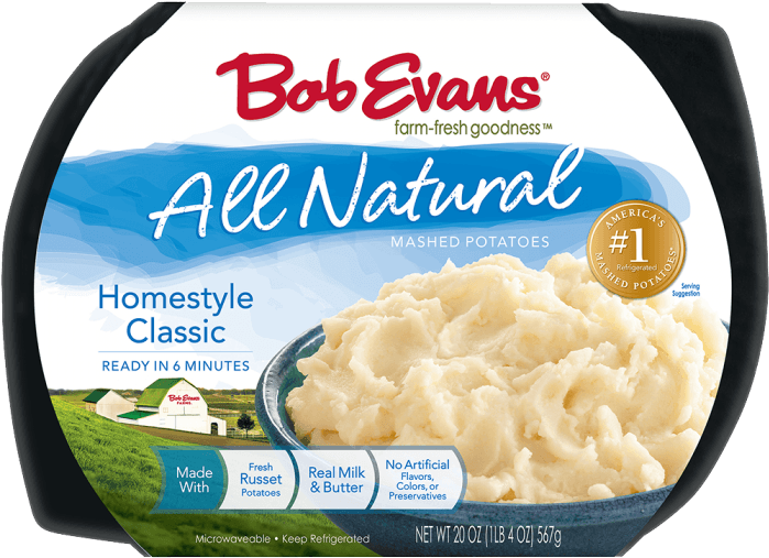 Bob Evans Natural Homestyle Classic Mashed Potatoes - Bob Evans Mashed Potatoes Homestyle (700x700), Png Download