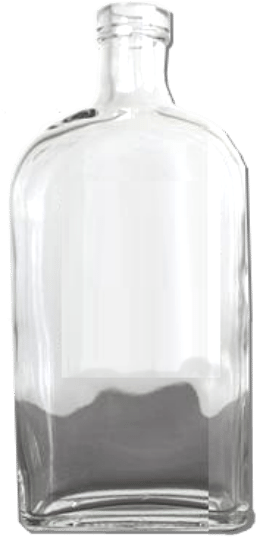 Flint 750 Ml Liberty Flask Flat Bottom Liquor Bottle - Glass Bottle (700x700), Png Download