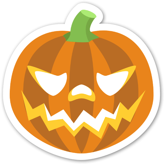 Jack O Lantern Sticker (600x600), Png Download