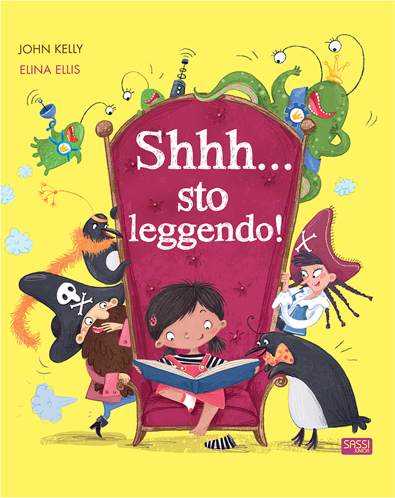 Shhh I Am Reading Animation Elina Ellis (1000x1000), Png Download