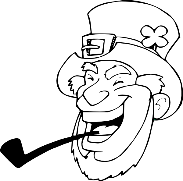 Leprechaun Faces Clip Art (600x594), Png Download