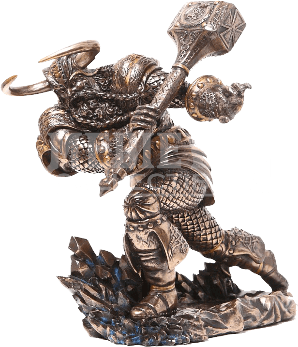 Thor Bronze Statue (811x811), Png Download