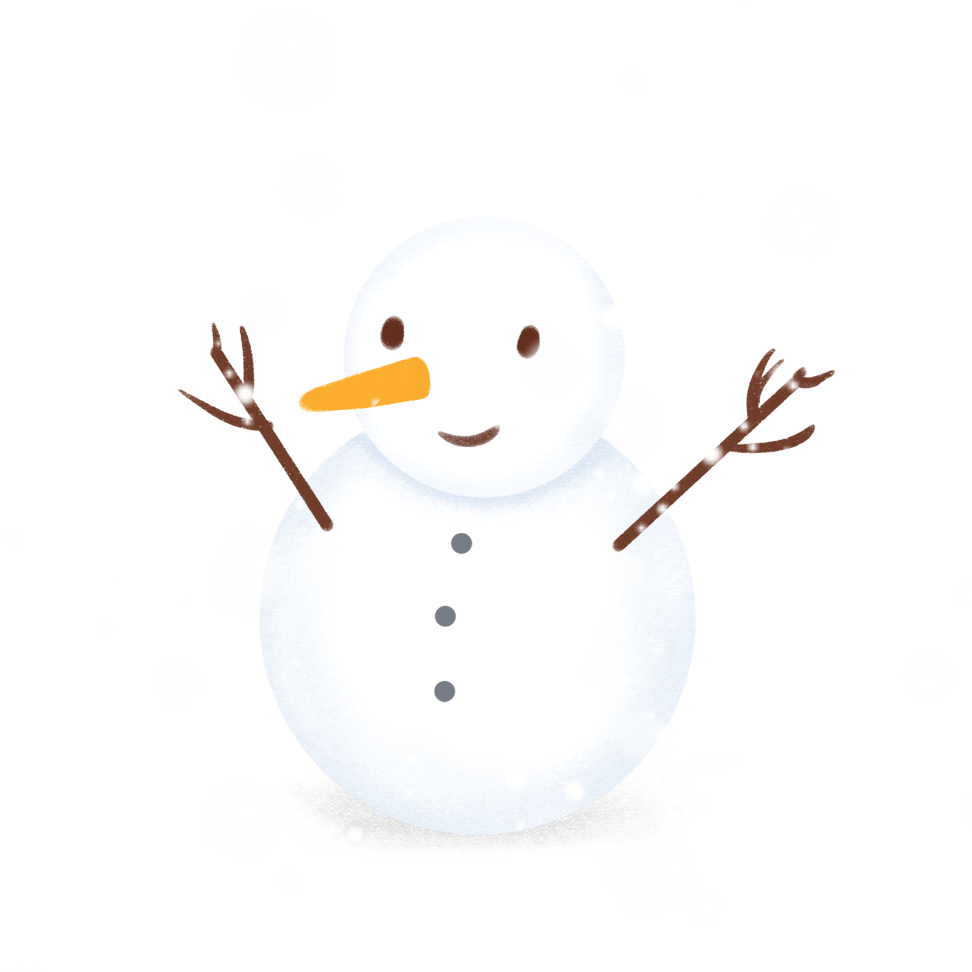 Cartoon Simple Fresh Snowman Png And Psd - Snowman (2000x2000), Png Download