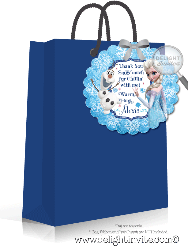 Frozen Elsa And Olaf Favor Tags [di-242ft] - Frozen Invitation Envelope (613x822), Png Download