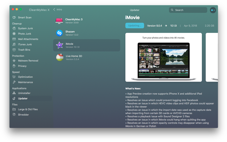 Update Software Mac - Clean My Mac (740x465), Png Download