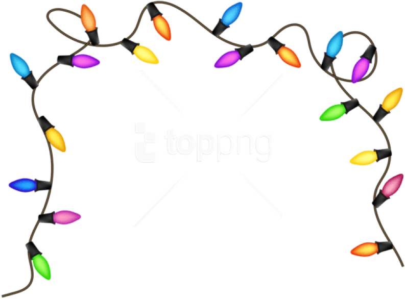 Christmas Lights Png - Transparent Background Christmas Lights Clipart (850x611), Png Download