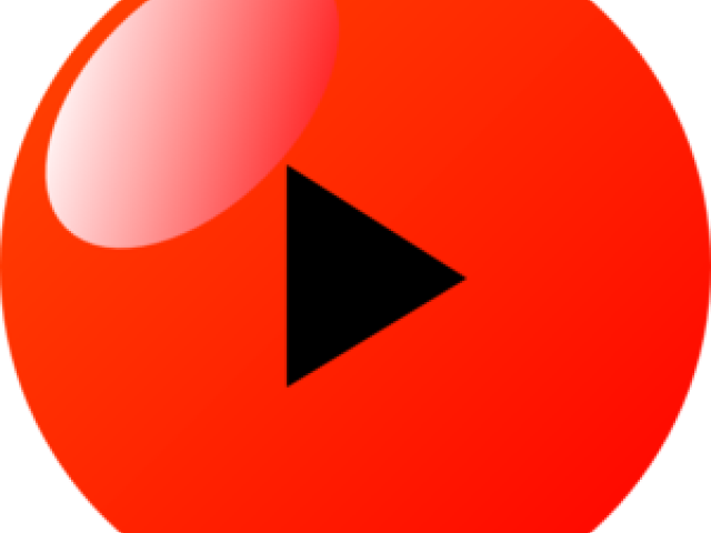 Play Button Clipart Red - Circle (640x480), Png Download