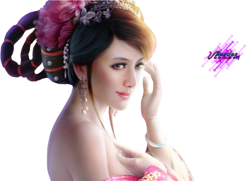 Girl Fantasy Png - 3d Wallpaper Hd For Girls (1024x614), Png Download