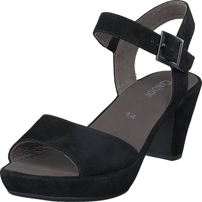 57 Black Black 58545-00 Womens Suede Rubber Heels - High Heels (704x705), Png Download