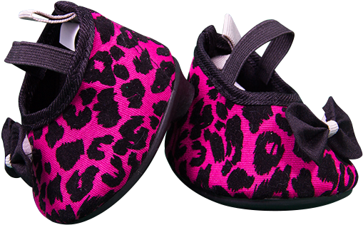 Hot Pink Leopard High Heels - Slip-on Shoe (520x600), Png Download