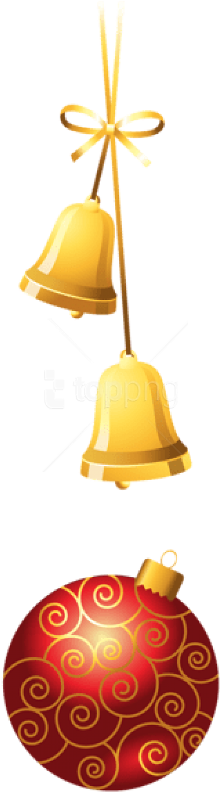 Free Png Christmas Bells And Ball Png (480x1665), Png Download