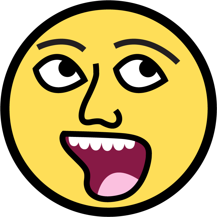 Crazy Happy Face - Nganga Clipart (737x737), Png Download
