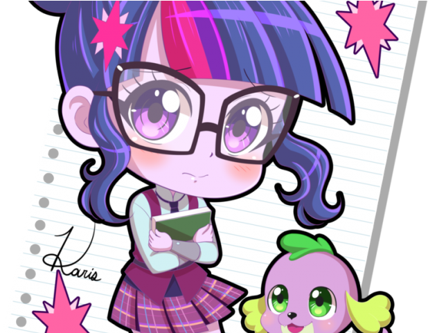 Anime Clipart Sparkle - My Little Pony Equestria Girl Chibi (640x480), Png Download