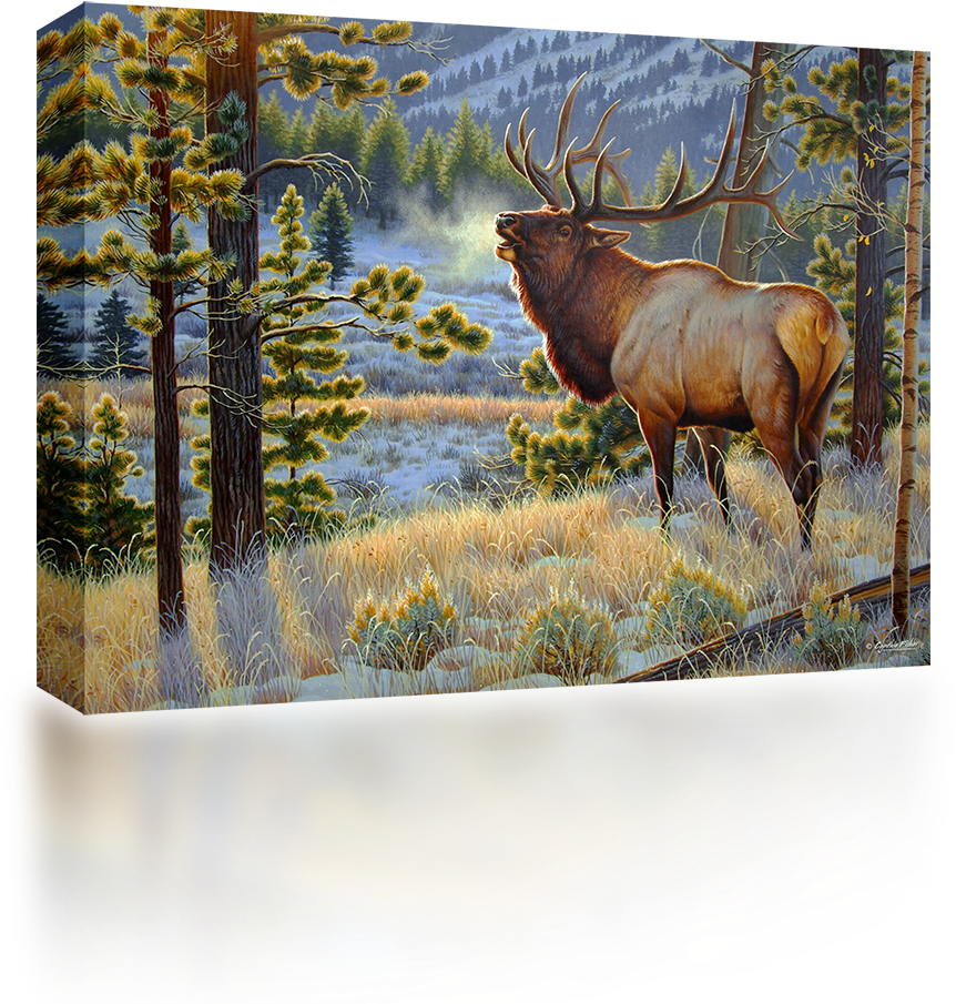 Yelling Elk - Painting (1024x1024), Png Download
