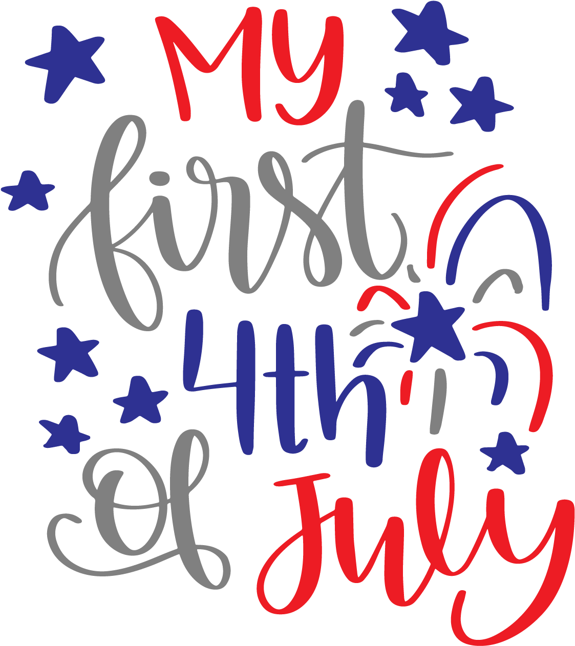 My First 4th Of July Commercial Use Ok Patriotic Crafts, - Calligraphy (1800x1800), Png Download