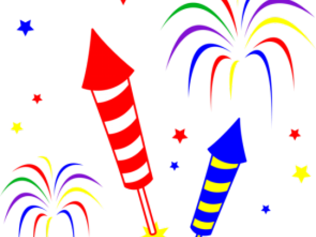 Celebration Clipart Fourth July - Animated Fireworks (640x480), Png Download