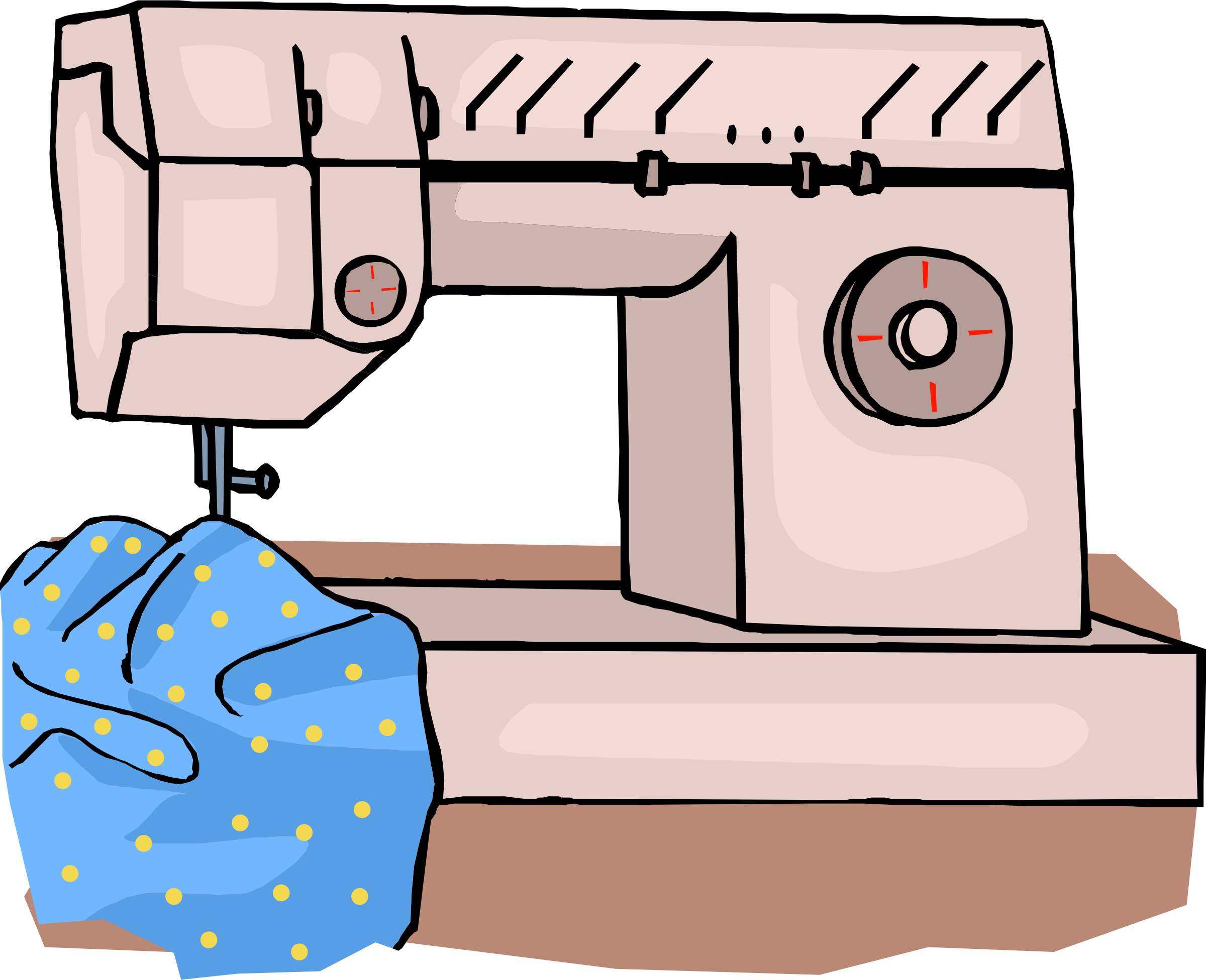 Sewing Machine - Machines Clip Art (2400x1952), Png Download