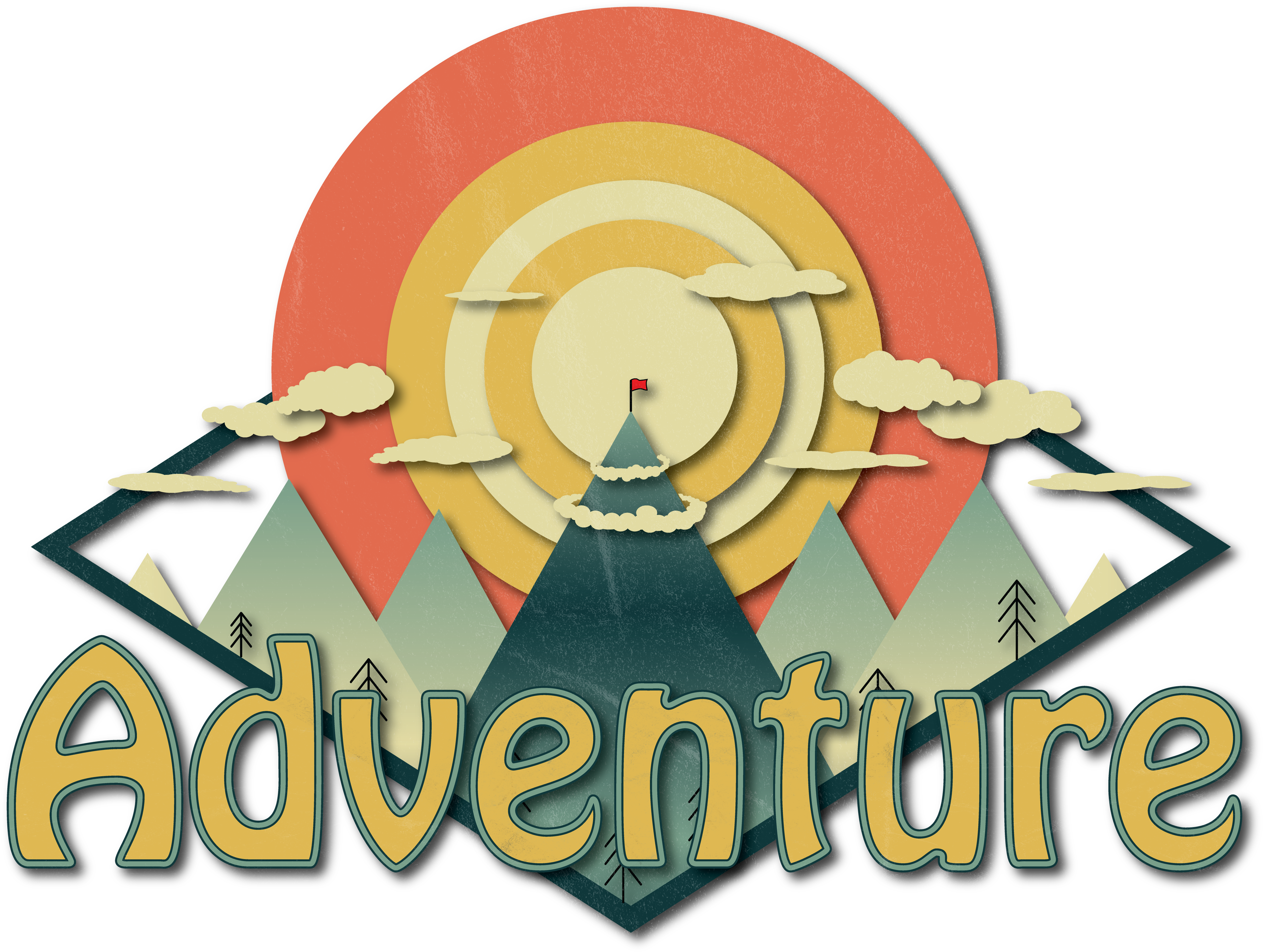 Illustrationcool Mountain Adventure Design - Graphic Design (5730x5730), Png Download