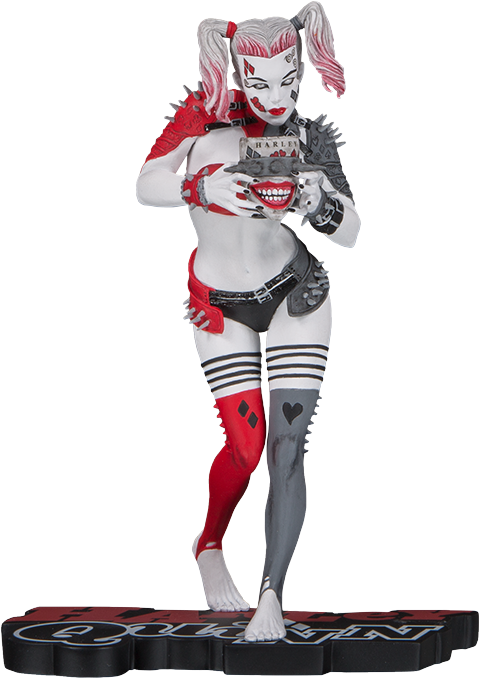 Metal Harley Quinn - Greg Horn Harley Quinn Statue (480x679), Png Download