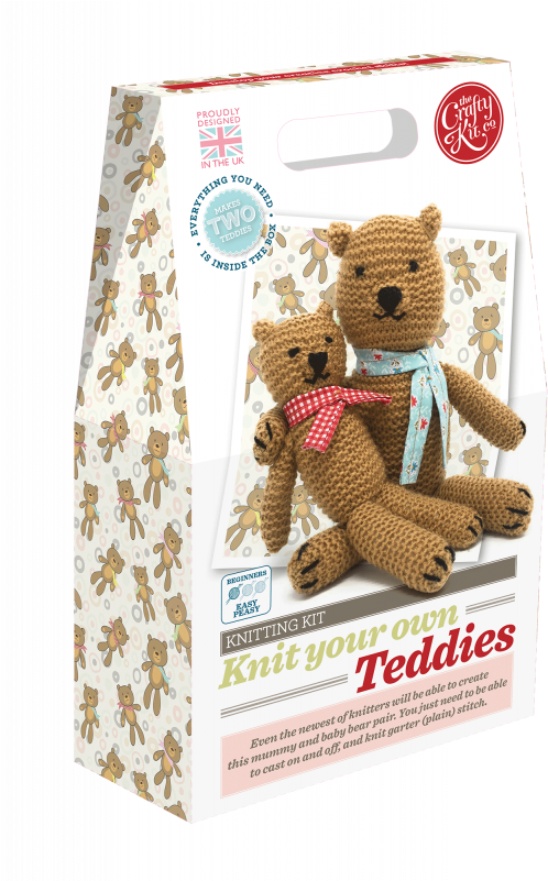 Knit Your Own Teddies Kit - Knitting (800x800), Png Download