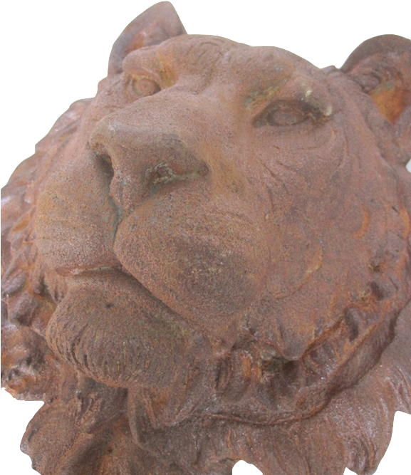 G098 Cast Iron Tiger Head1 - Carving (576x768), Png Download