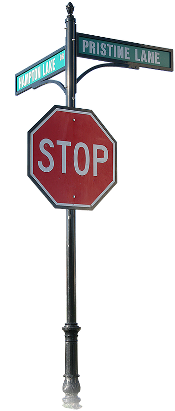 Street Signs - Stop Sign (734x908), Png Download