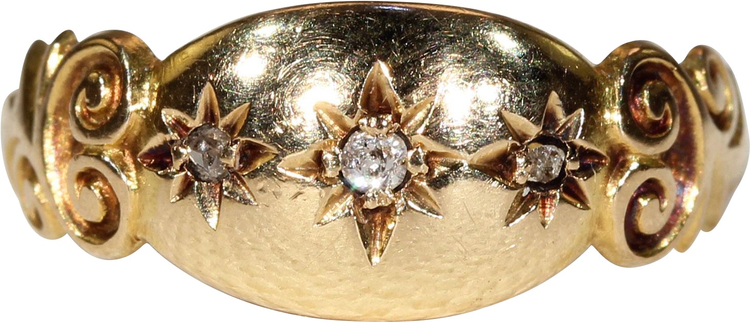 Antique Victorian Diamond Band Ring (1463x1463), Png Download