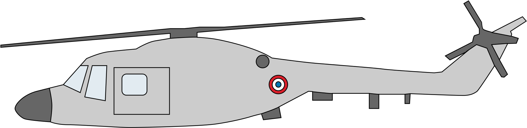 Open - Helicopter Rotor (2000x742), Png Download