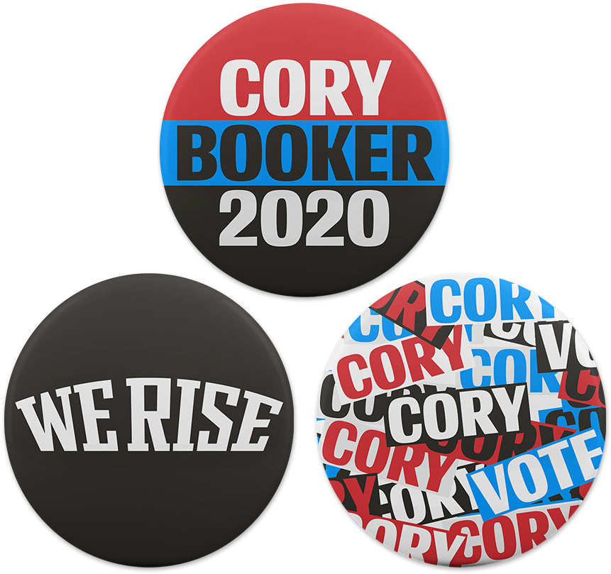 Cory Booker Campaign Button Set - Circle (1200x1200), Png Download