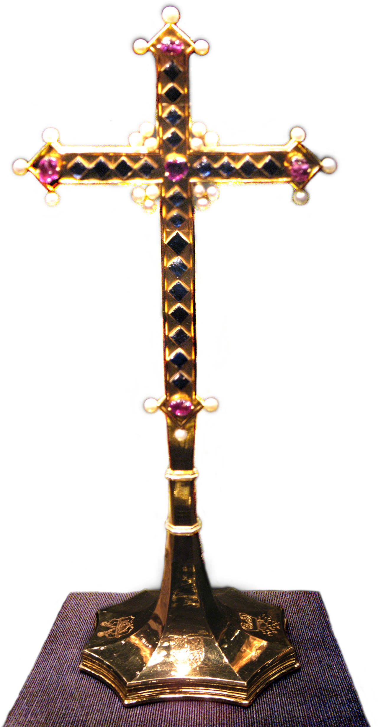 Swearing-in Cross Of The Order Of The Golden Fleece - Golden Cross (1281x2459), Png Download