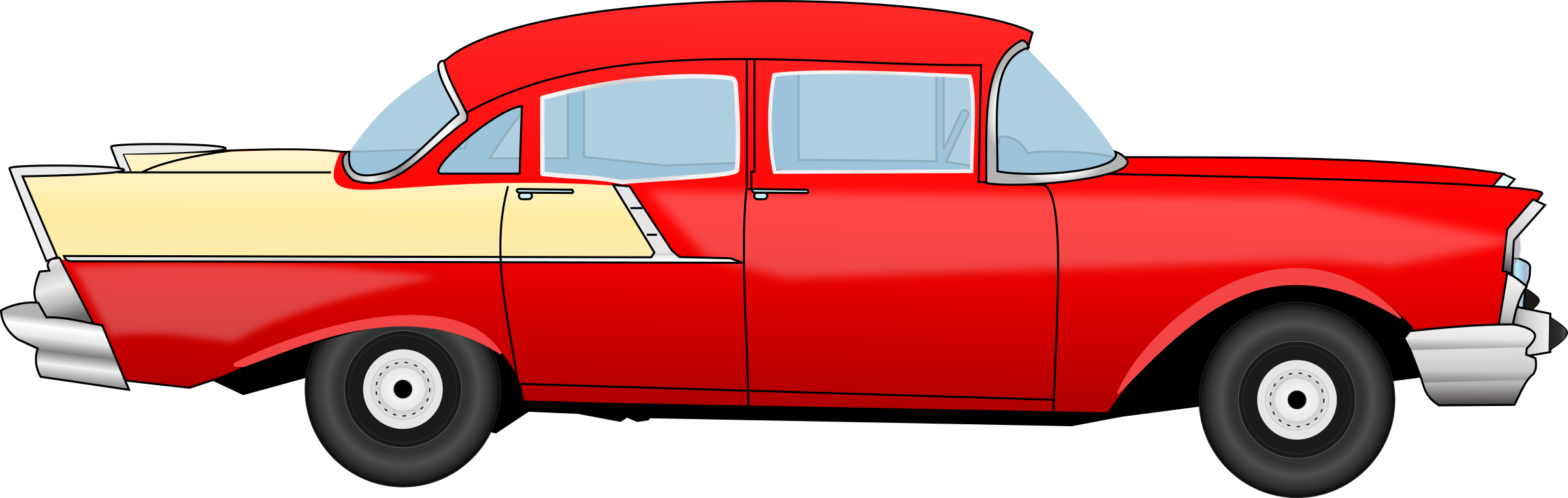 2400 X 763 3 - Classic Car Clipart (2400x763), Png Download