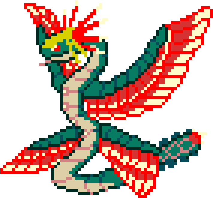 Mayan God From Smite - Smite Kukulkan Pixel Art (750x750), Png Download