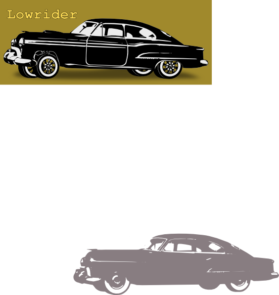 Old Car Clip Art - Lowrider (564x597), Png Download