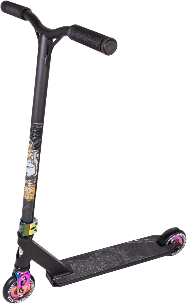 Royalty Free Stock Pro X Matt Black - Team Dogz Rainbow Scooter (940x1253), Png Download