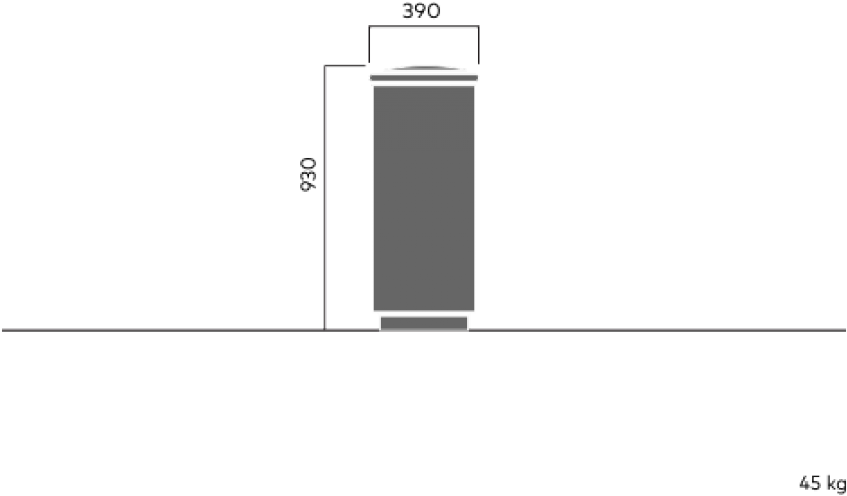 264 City Ashtray, Curved Top With Stainless Steel Grid - Door (1024x628), Png Download