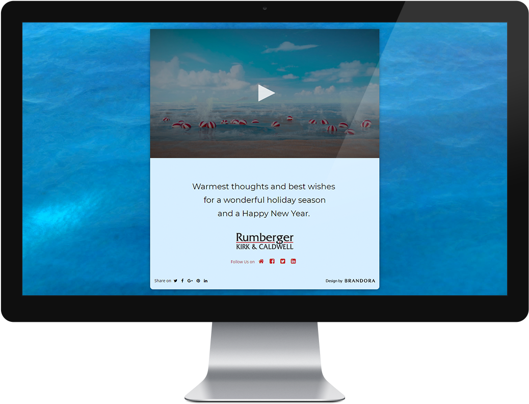 Rumberger Kirk And Caldwell Holiday Beach Balls Cinematic - Led-backlit Lcd Display (1120x862), Png Download