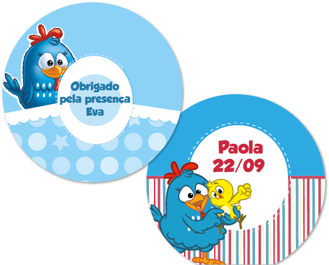 Etiqueta Redonda Tam G Galinha Pintadinha - Cartoon (728x544), Png Download