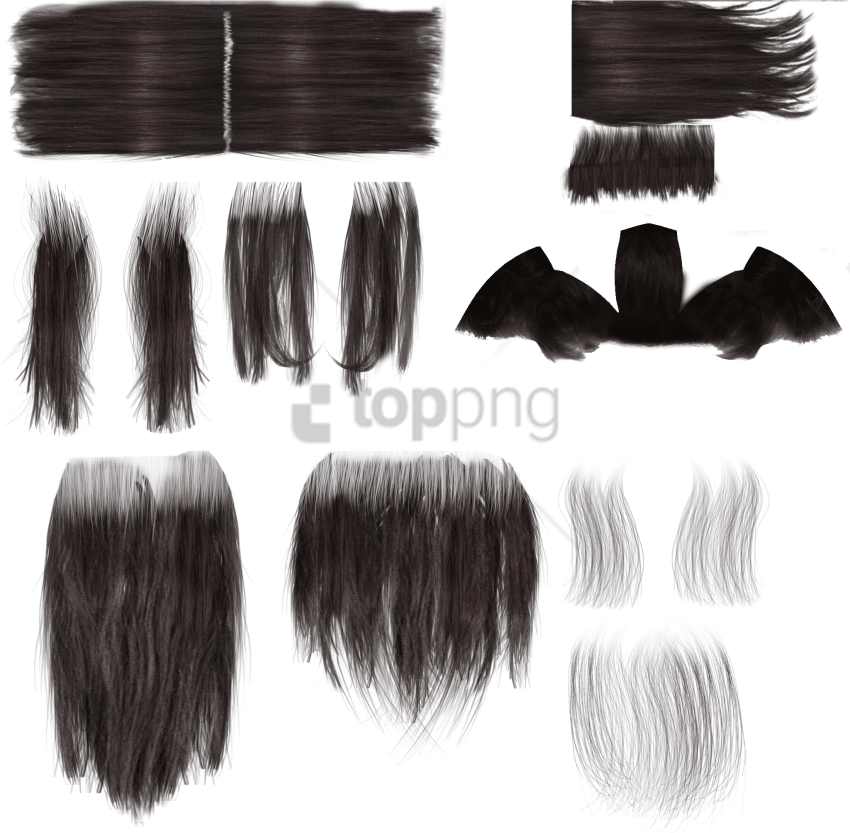 Free Png Long Hair Alpha Texture Png Image With Transparent - Transparent Background Hair Texture Png (850x833), Png Download
