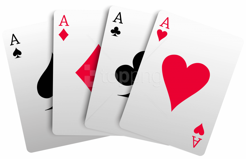 Free Png Download 4 Aces Cards Clipart Png Photo Png - 4 Aces (850x549), Png Download